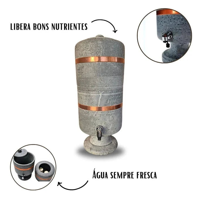 FILTRO DE PEDRA SABÃO + BRINDE ESPECIAL